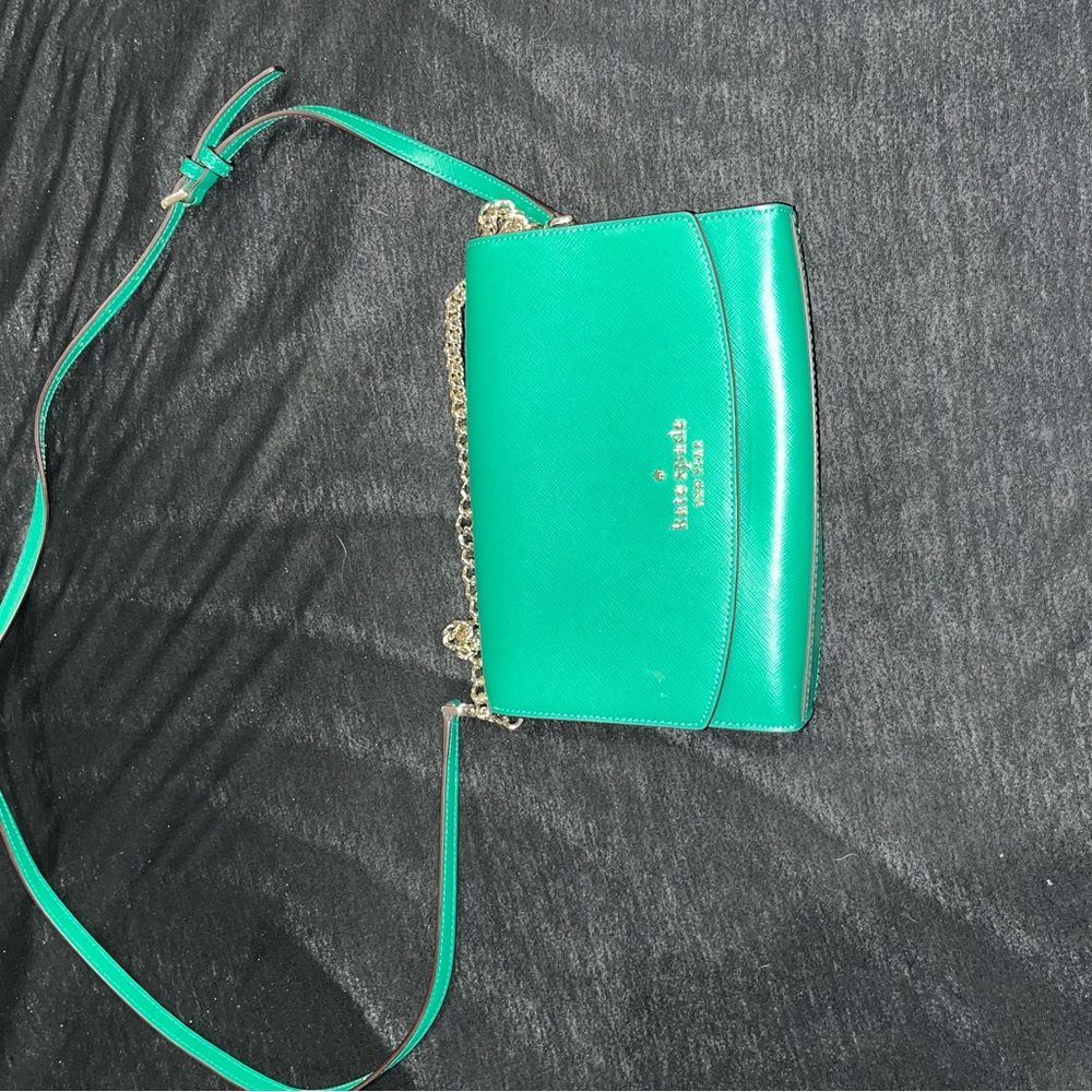 Kate Spade New York Green Leather Crossbody Bag